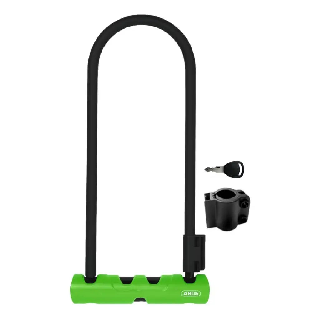 Abus Ultra 410 U Bolt 230 x 12mm Bike Lock SH34 Bracket Green PedL E Bikes E Scooters