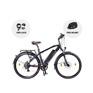 NCM Venice Plus Electric Bike Trekking E-Bike, City-Bike, 250W, 16Ah 768Wh Battery, [Black 28]